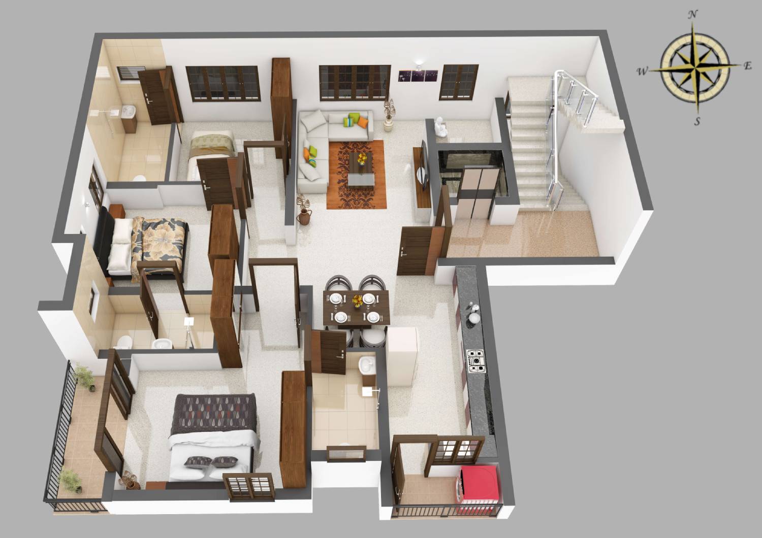 3BHK east facing luxury &spacious apartment in chennai marvels homes
